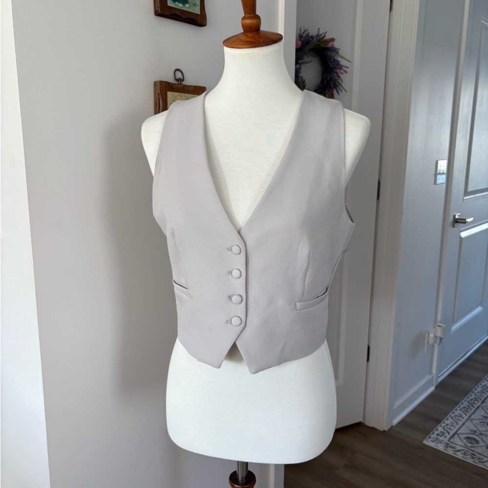 Jason Wu Gray Sleeveless Vest Top